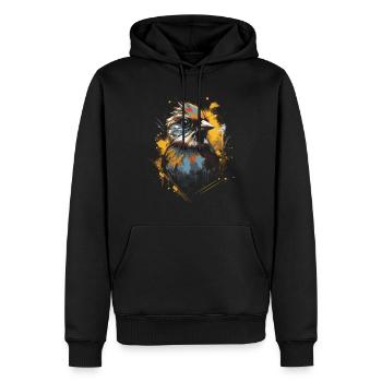 Sperling Majestätisch Tier Tropisch - Männer Premium Bio Hoodie - Schwarz - Vorne - Nico (187cm)