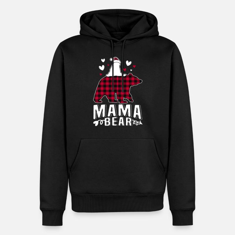 Maman Ours - Sweat à capuche Premium bio Homme - noir