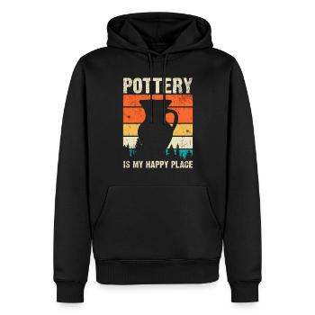 Ceramic Pottery Sculpture - Men’s Premium Organic Hoodie - black - Front - Nico (187cm)