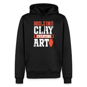 Ceramic Pottery Sculpture - Men’s Premium Organic Hoodie - black - Front - Nico (187cm)