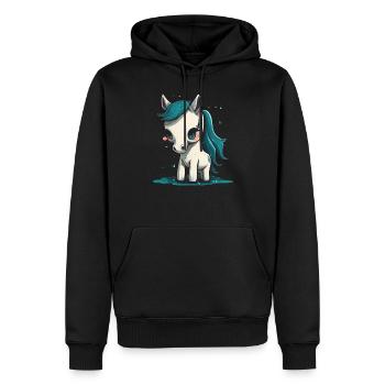 Süßes Pony | Pferdeliebhaber und Pferdefreunde - Männer Premium Bio Hoodie - Schwarz - Vorne - Nico (187cm)