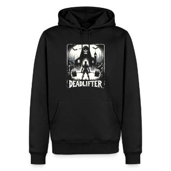 Horrifying Deadlifter Bodybuilding Workout - Männer Premium Bio Hoodie - Schwarz - Vorne - Nico (187cm)