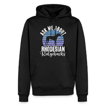 Cadeaux Rhodesian Ridgeback - Sweat à capuche Premium bio Homme - noir - Devant - Nico (187cm)