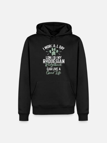 Cadeaux Rhodesian Ridgeback - Sweat à capuche Premium bio Homme - noir