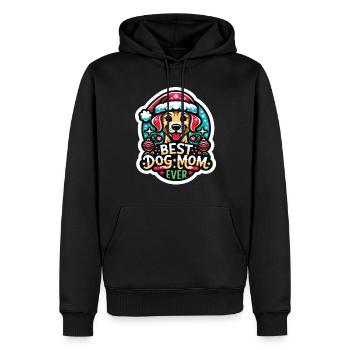 Meilleure maman de chien de tous les temps Chien Chiens Meilleure maman de chien - Sweat à capuche Premium bio Homme - noir - Devant - Nico (187cm)