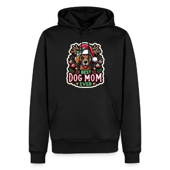 Meilleure maman de chien de tous les temps Chien Chiens Meilleure maman de chien - Sweat à capuche Premium bio Homme - noir - Devant - Nico (187cm)
