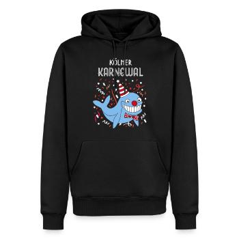 Kölner Karneval Fasching Konfetti Clown Närrin - Männer Premium Bio Hoodie - Schwarz - Vorne - Nico (187cm)