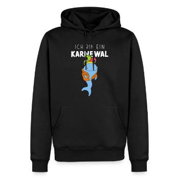 Ich bin ein Karnewal Karneval Fasching Konfetti - Männer Premium Bio Hoodie - Schwarz - Vorne - Nico (187cm)