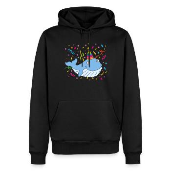 Karneval Fasching Konfetti Narrenkappe Rosenmontag - Männer Premium Bio Hoodie - Schwarz - Vorne - Nico (187cm)