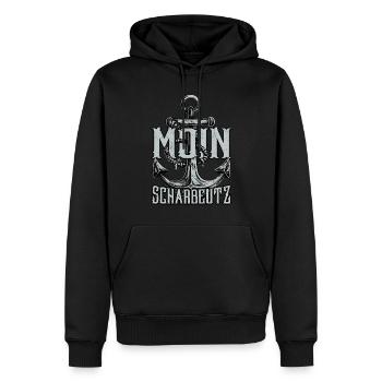 Moin Scharbeutz - Männer Premium Bio Hoodie - Schwarz - Vorne - Nico (187cm)