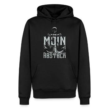 Moin Rostock - Männer Premium Bio Hoodie - Schwarz - Vorne - Nico (187cm)
