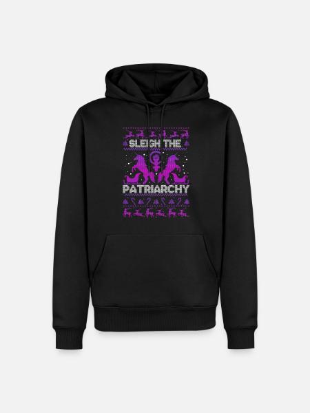 Sleigh The Patriarchy - Men’s Premium Organic Hoodie - black