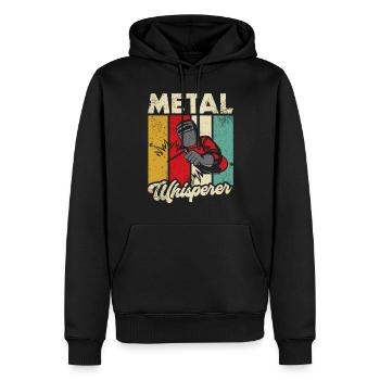 Schweißschweißarbeiterin Metallbearbeitungs - Männer Premium Bio Hoodie - Schwarz - Vorne - Nico (187cm)