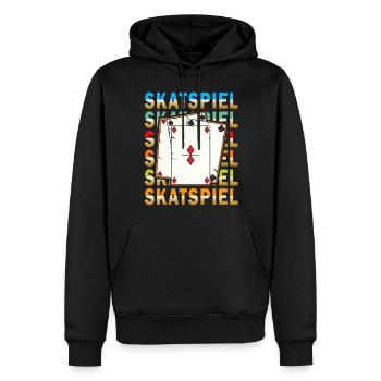 SKATSPIEL - Männer Premium Bio Hoodie - Schwarz - Vorne - Nico (187cm)