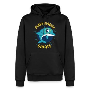 Dauphin Dolphinateley Smart - Sweat à capuche Premium bio Homme - noir - Devant - Nico (187cm)