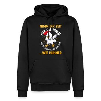 Huhn Hühnerstall Bauernhof Bauer Landwirt Hühner - Männer Premium Bio Hoodie - Schwarz - Vorne - Nico (187cm)