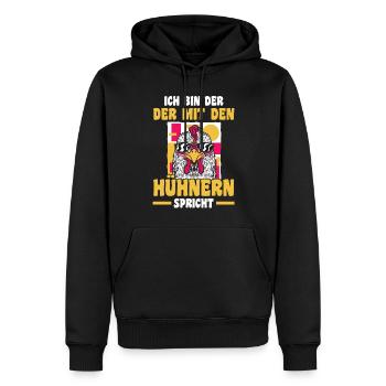 Huhn Hühnerstall Bauernhof Bauer Landwirt Hühner - Männer Premium Bio Hoodie - Schwarz - Vorne - Nico (187cm)
