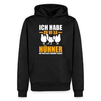 Huhn Hühnerstall Bauernhof Bauer Landwirt Hühner - Männer Premium Bio Hoodie - Schwarz - Vorne - Nico (187cm)