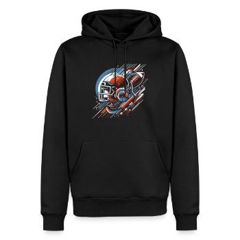 American Football Football Football Helm Football - Männer Premium Bio Hoodie - Schwarz - Vorne - Nico (187cm)