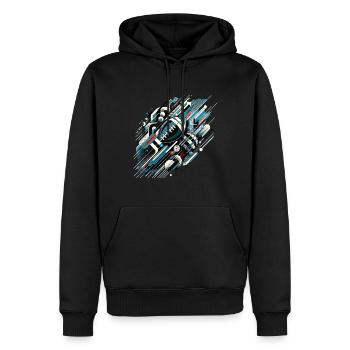 American Football Football Football Helm Football - Männer Premium Bio Hoodie - Schwarz - Vorne - Nico (187cm)