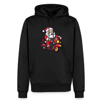 Weihnachtsmann Santa Fahrzeug - Männer Premium Bio Hoodie - Schwarz - Vorne - Nico (187cm)
