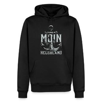 Moin Helgoland - Männer Premium Bio Hoodie - Schwarz - Vorne - Nico (187cm)
