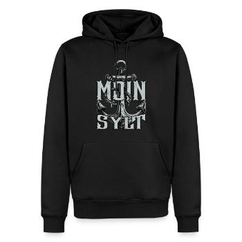 Moin Sylt - Männer Premium Bio Hoodie - Schwarz - Vorne - Nico (187cm)