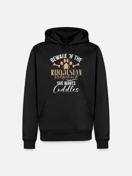 Rhodesian Ridgeback Gifts - Männer Premium Bio Hoodie - Schwarz