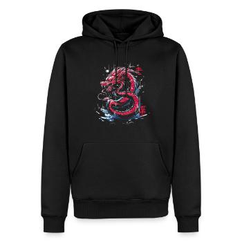 Japanisch Tattoo Nacht Mystisch Japan - Männer Premium Bio Hoodie - Schwarz - Vorne - Nico (187cm)