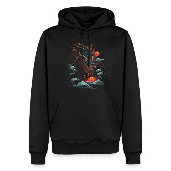 Japanisch Japanisch Landschaft Asien Mystisch - Männer Premium Bio Hoodie - Schwarz - Vorne - Nico (187cm)