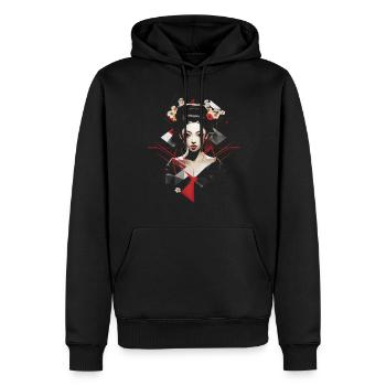 Japanisch Kimono Schön Japan - Männer Premium Bio Hoodie - Schwarz - Vorne - Nico (187cm)