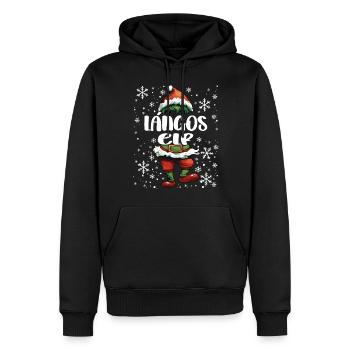 Weihnachtsoutfit Langos Elf - Männer Premium Bio Hoodie - Schwarz - Vorne - Nico (187cm)