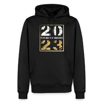 LE MEILLEUR POUR TOUJOURS 2023 - Sweat à capuche Premium bio Homme - noir - Devant - Nico (187cm)
