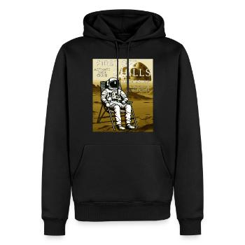 ASTRONAUT DECK CHAIR FIRST OFF CHILLS - Men’s Premium Organic Hoodie - black - Front - Nico (187cm)
