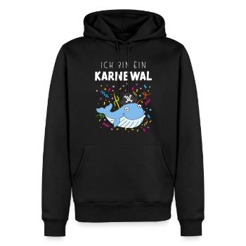 Ich bin ein Karnewal Karneval Konfetti Piraten - Männer Premium Bio Hoodie - Schwarz - Vorne - Nico (187cm)