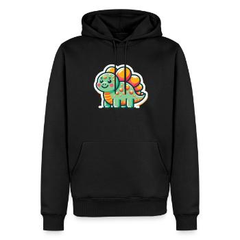 Dinosaure Bébé Dino Enfants Dinosaure Enfants - Sweat à capuche Premium bio Homme - noir - Devant - Nico (187cm)