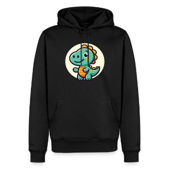 Dinosaure Trex Dino Bébé Dino Enfants Dinos - Sweat à capuche Premium bio Homme - noir - Devant - Nico (187cm)