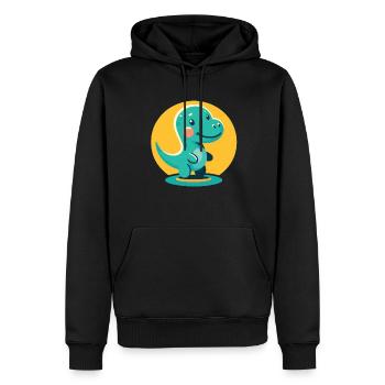 Dinosaure Bébé Dino Enfants Dinosaure Enfants - Sweat à capuche Premium bio Homme - noir - Devant - Nico (187cm)
