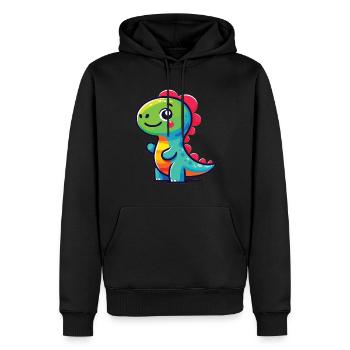 Dinosaure Bébé Dino Enfants Dinosaure Enfants - Sweat à capuche Premium bio Homme - noir - Devant - Nico (187cm)