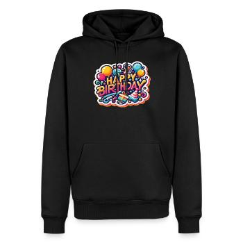 Happy Birthday Geburtstag Geburtstag Spruch - Männer Premium Bio Hoodie - Schwarz - Vorne - Nico (187cm)