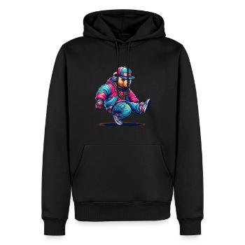 Bär Bären Bärenkopf Bär Braunbär Bären - Männer Premium Bio Hoodie - Schwarz - Vorne - Nico (187cm)