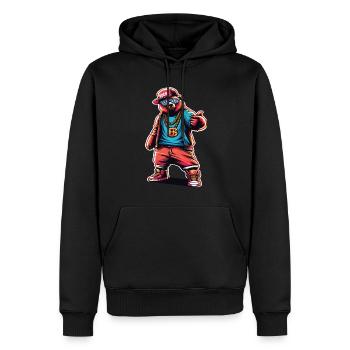 Bär Bären Bärenkopf Bär Braunbär Bären - Männer Premium Bio Hoodie - Schwarz - Vorne - Nico (187cm)