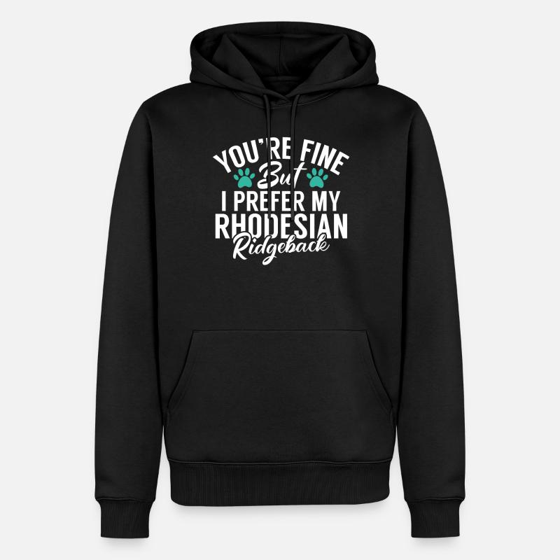 Cadeaux Rhodesian Ridgeback - Sweat à capuche Premium bio Homme - noir