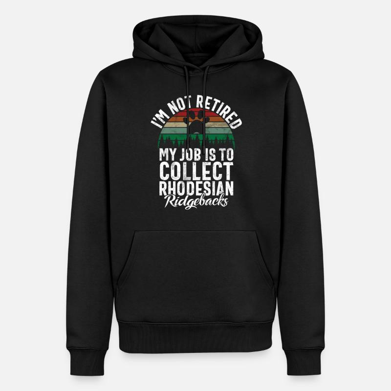 Cadeaux Rhodesian Ridgeback - Sweat à capuche Premium bio Homme - noir