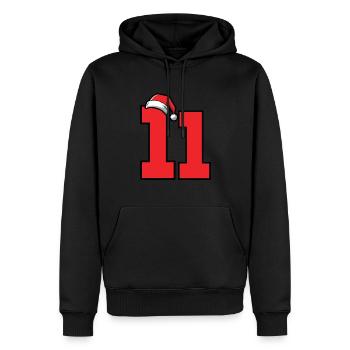 11 Zahl Weihnachten - Männer Premium Bio Hoodie - Schwarz - Vorne - Nico (187cm)