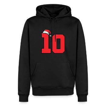 10 Zahl Weihnachten - Männer Premium Bio Hoodie - Schwarz - Vorne - Nico (187cm)