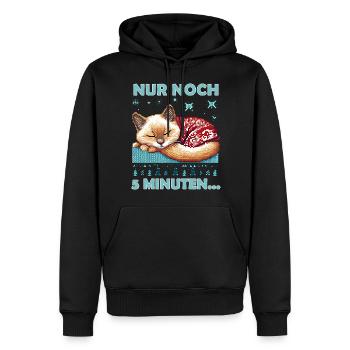 Ugly Christmas Katze Spruch - Männer Premium Bio Hoodie - Schwarz - Vorne - Nico (187cm)