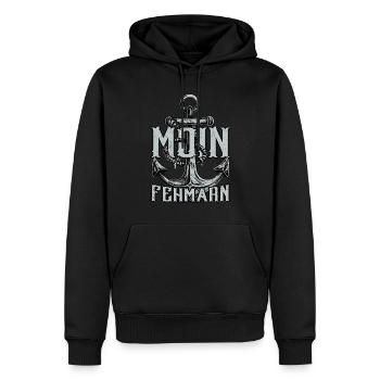 Moin Fehmarn - Männer Premium Bio Hoodie - Schwarz - Vorne - Nico (187cm)