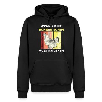 Huhn Hühnerstall Bauernhof Bauer Landwirt Hühner - Männer Premium Bio Hoodie - Schwarz - Vorne - Nico (187cm)
