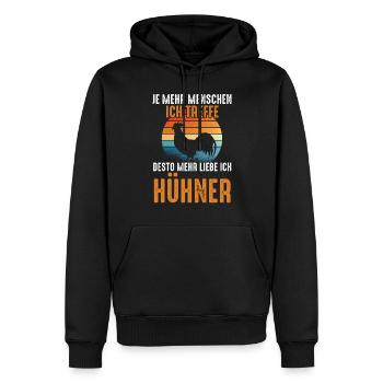 Huhn Hühnerstall Bauernhof Bauer Landwirt Hühner - Männer Premium Bio Hoodie - Schwarz - Vorne - Nico (187cm)